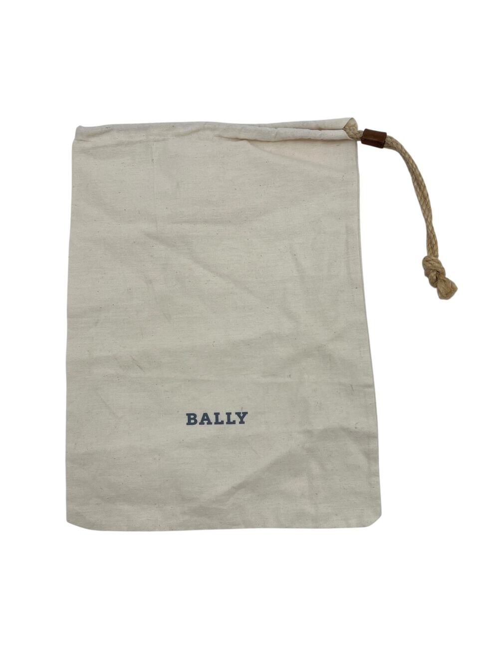 Bally Shoe Dust Bag‎ Canvas Rope Cord Drawstring Closure Leather Keeper